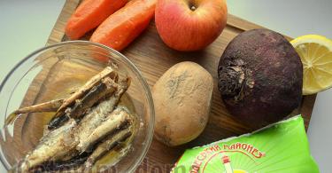 Салат шпроты под шубой, рецепт с фото Как приготовить шубу из шпротов и грибами