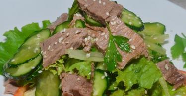 Салат из говядины: вкусные рецепты